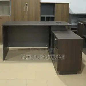 Office Desk; 180cm Executive Desk With L Return