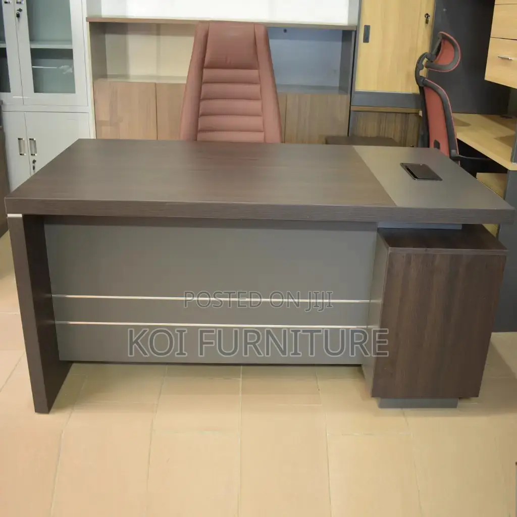 Office Desk; 180cm Executive Desk With L Return