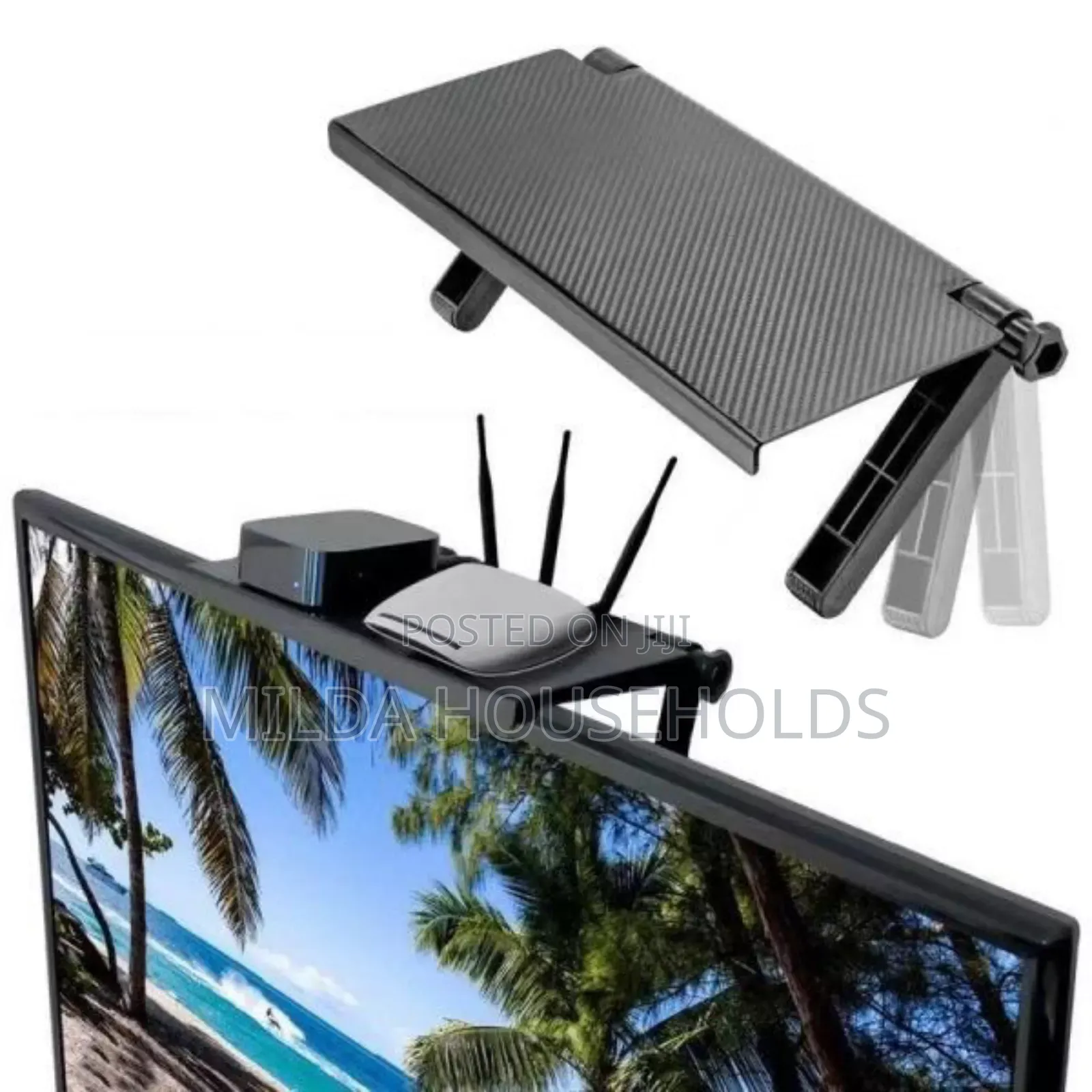 Tv Screen Top Storage Shelf Adjustable Computer Monitor Desktop Screen