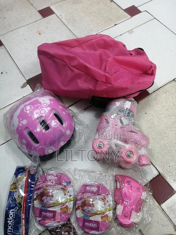 Kids Skating Shoes With Protective Gear - main view