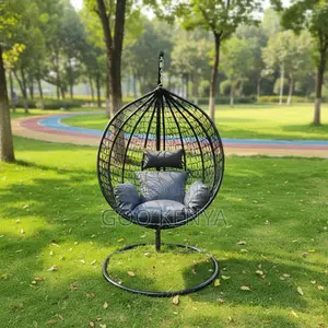 Home Chair;Outdoor Hanging Egg Swing Chair With Metal Stand For Garden