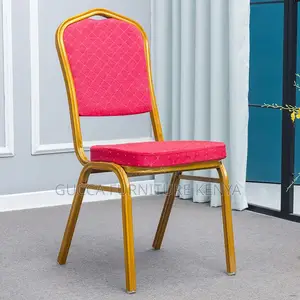 Armless Red Office Banquet Conference Chair