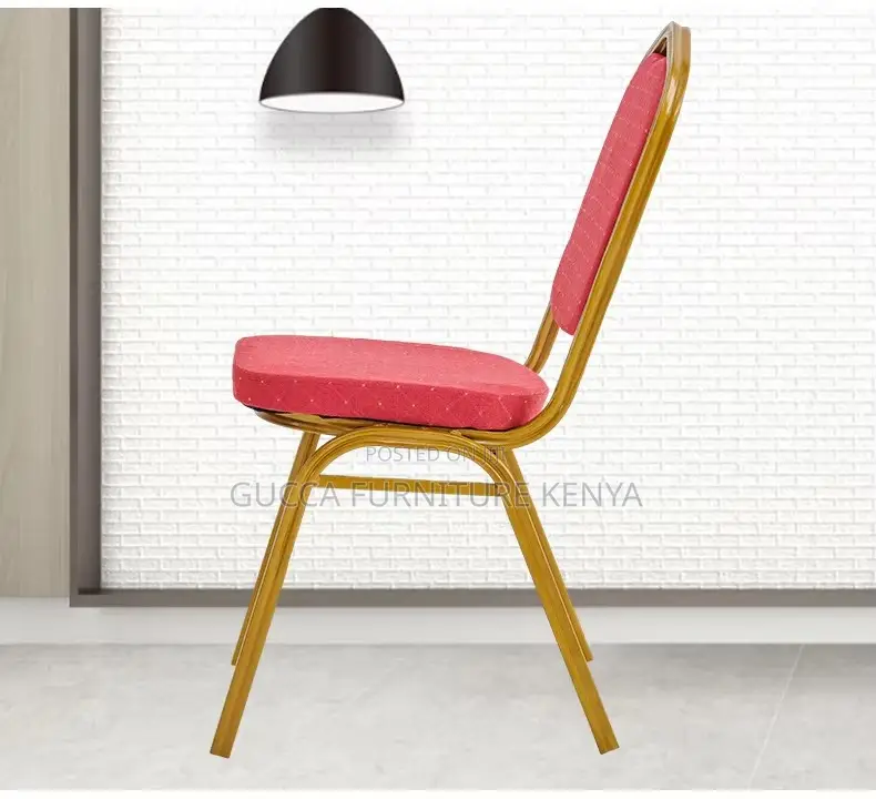 Armless Red Office Banquet Conference Chair
