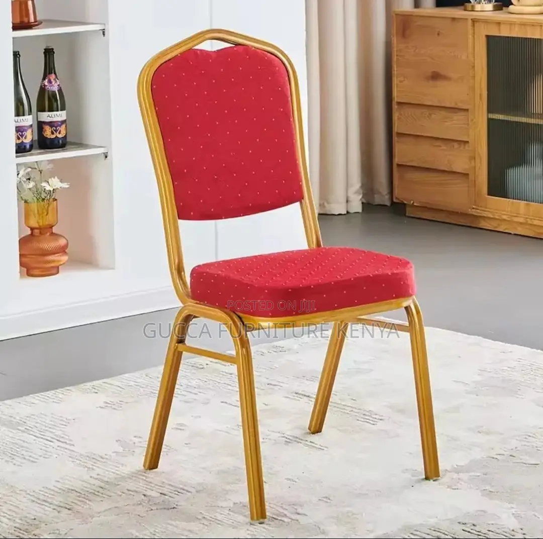 Armless Red Office Banquet Conference Chair
