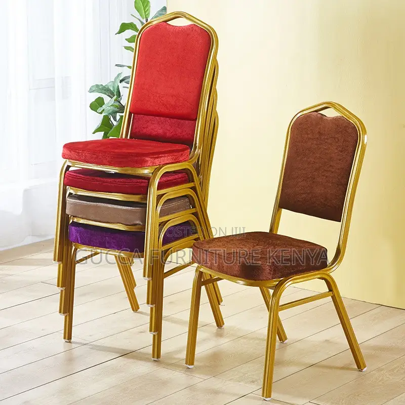 Armless Red Office Banquet Conference Chair