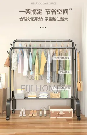 Double Rail Clothes Rack Stand | Heavy Duty Garment Rack