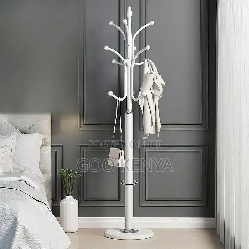 Bedroom Coat Hanger; Modern Metal Coat Rack With Strong Weighted Base
