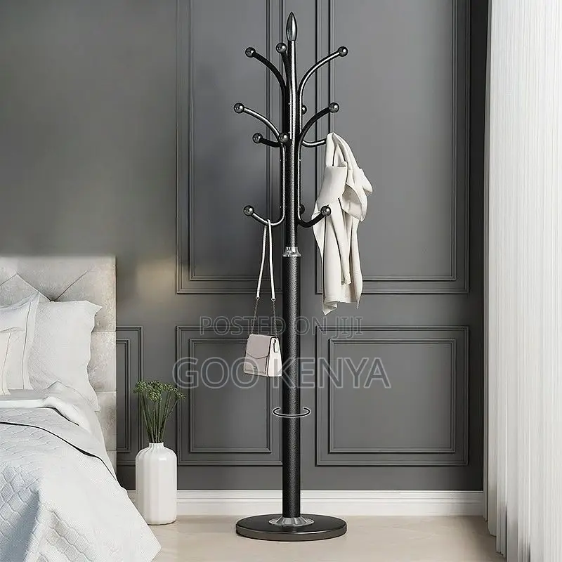 Bedroom Coat Hanger; Modern Metal Coat Rack With Strong Weighted Base