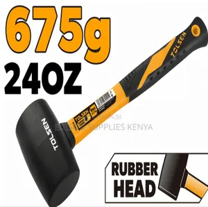 Rubber Mallets Tolsen Rubber Mallet 24oz Hammer 675 Gram Black