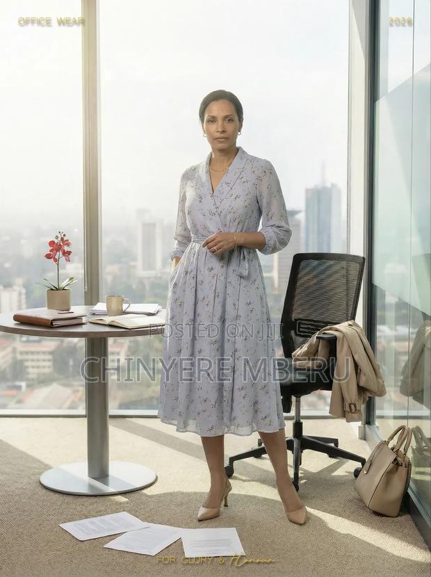 Heavy Chiffon Wrap Dress - main view