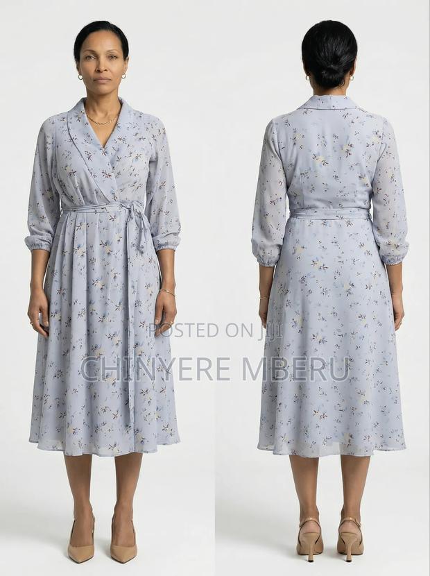 Heavy Chiffon Wrap Dress - thumbnail 2