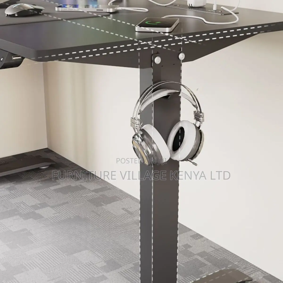 Standing Desk; 1.4 Meter Sit And Stand Electric Height Office Desk