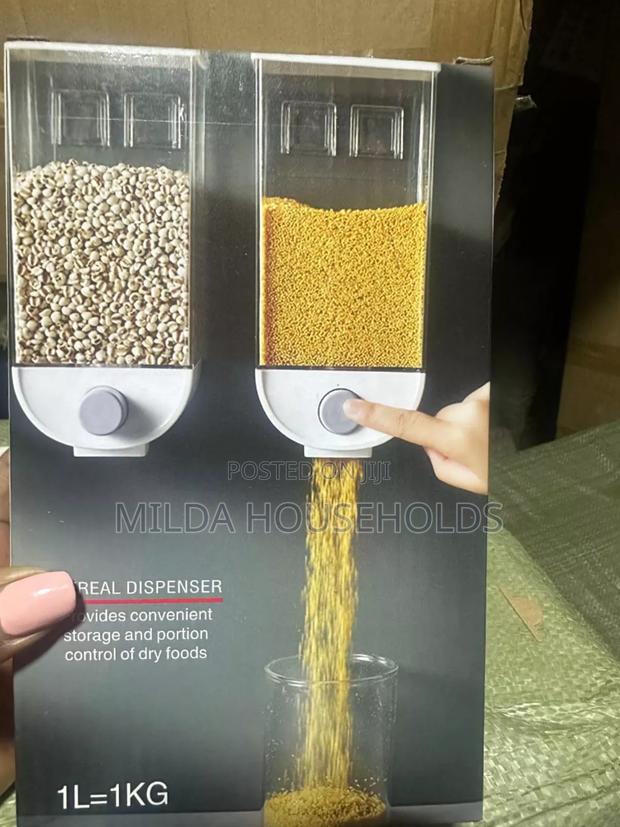 Wall Mounted Separate Rice Bucket Kitchen Cereal Dispenser. - main view