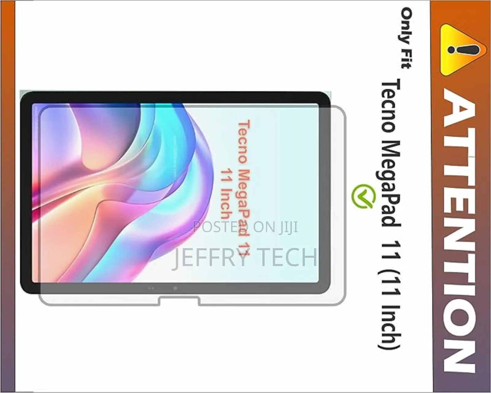 Zingtel Glass Screen Guard Compatible With Tecno Mega Pad 11