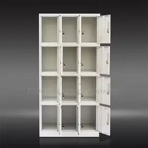 Office Cabinet; 12-locker Steel Office Storage Cabinet