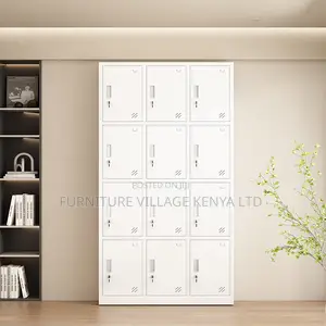 Office Cabinet; 12-locker Steel Office Storage Cabinet