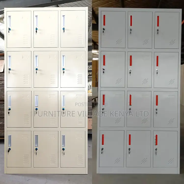 Office Cabinet; 12-locker Steel Office Storage Cabinet