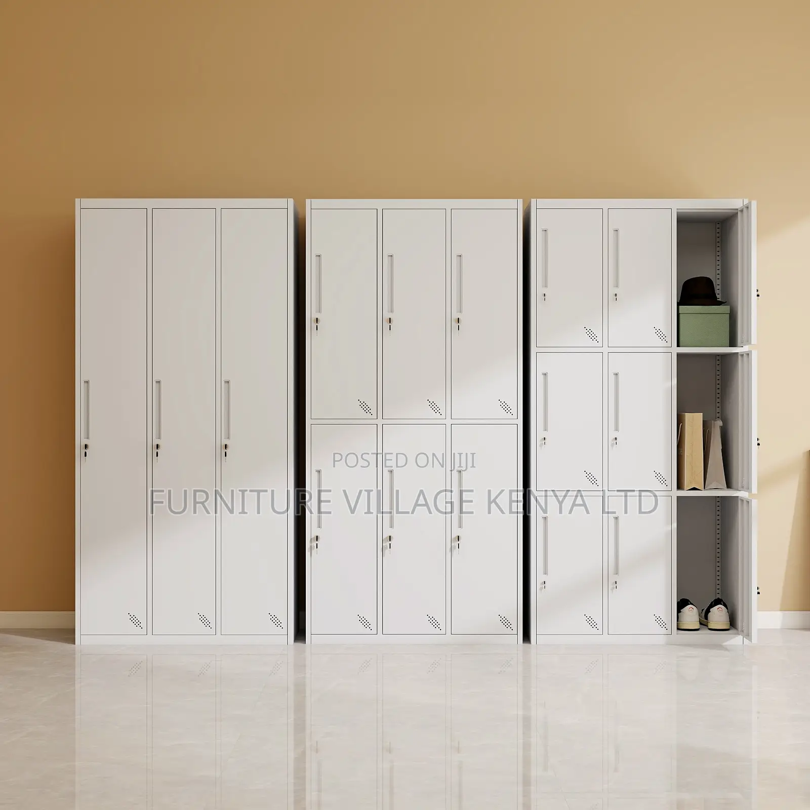 Office Cabinet; 12-locker Steel Office Storage Cabinet