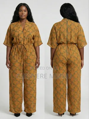 Mustard Heavy Chiffon Jumpsuit