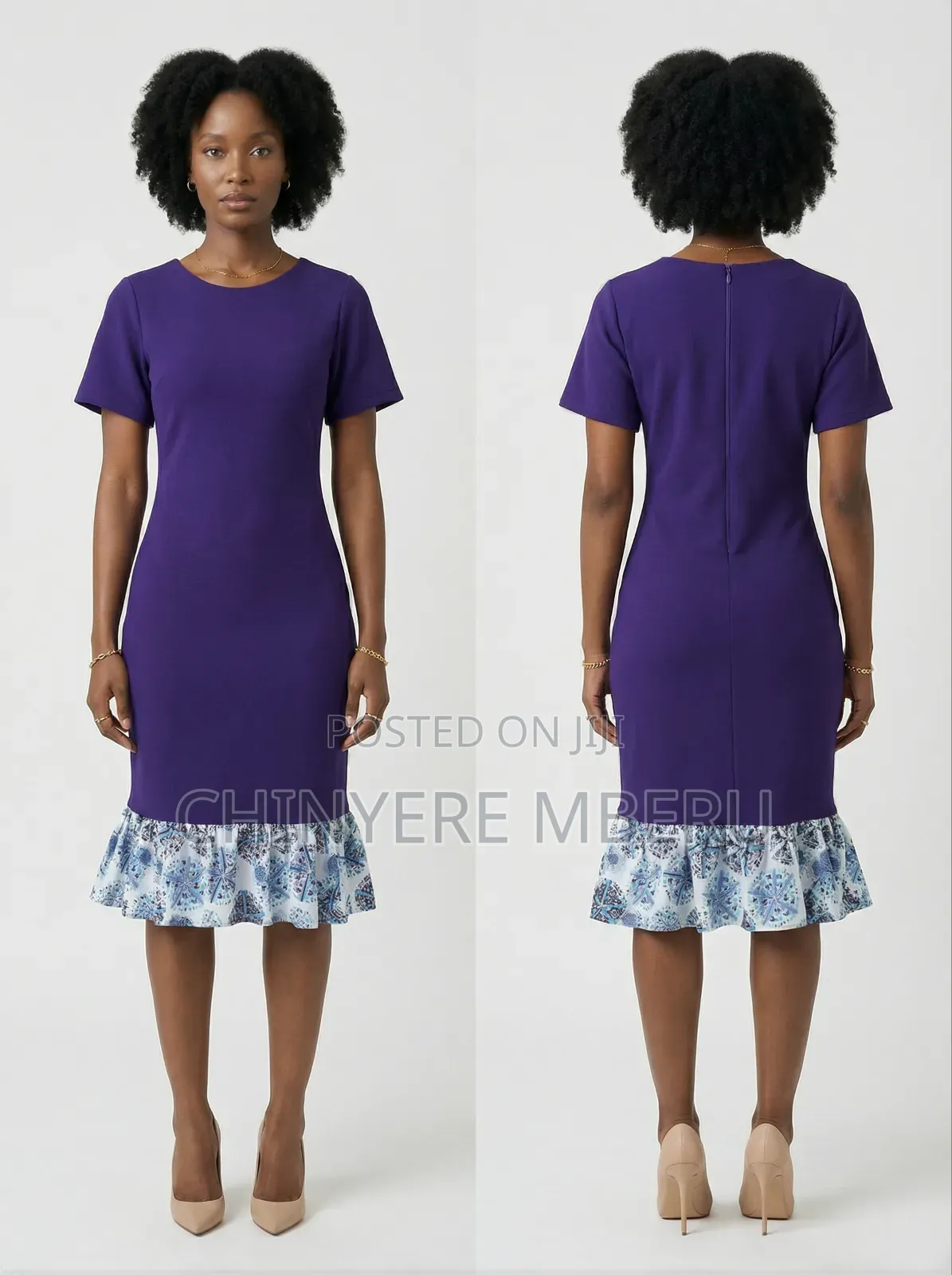 Purple Heavy Fitted Stretcher Dress