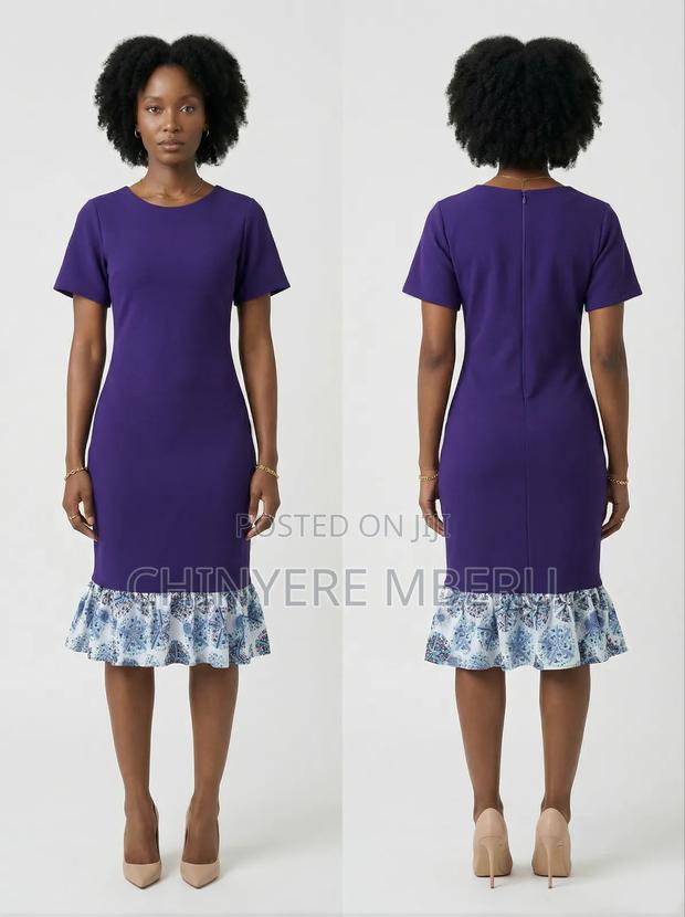 Purple Heavy Fitted Stretcher Dress - thumbnail 2