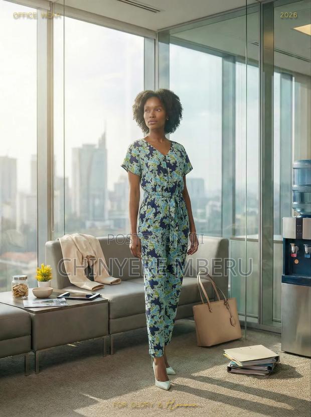 Light Cotton Office Jumpsuit - main view