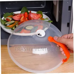 Vent Microwave Food Cover With Detachable Handles