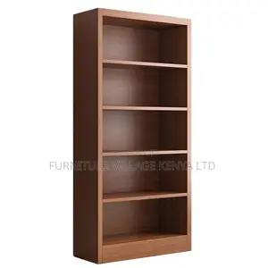 Office Bookccase; 5-tier Wooden Office Storage Bookcase