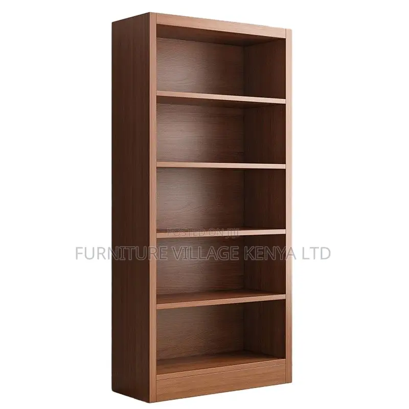 Office Bookccase; 5-tier Wooden Office Storage Bookcase