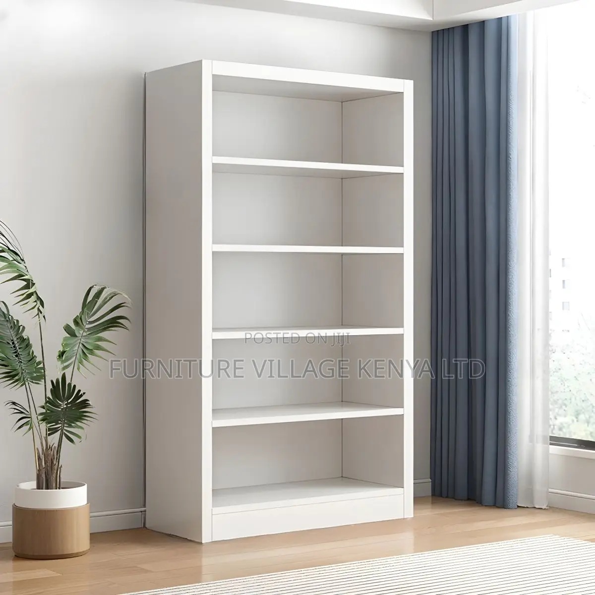 Office Bookccase; 5-tier Wooden Office Storage Bookcase