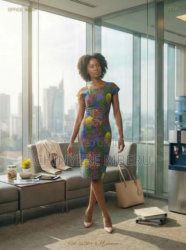 Fitted Ankara Dress - main view