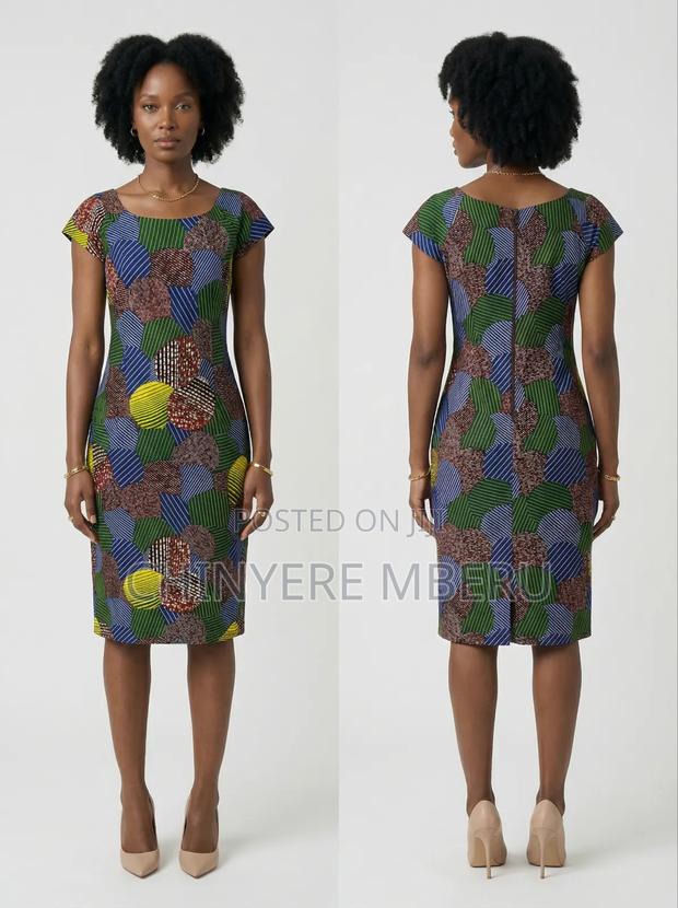 Fitted Ankara Dress - thumbnail 2