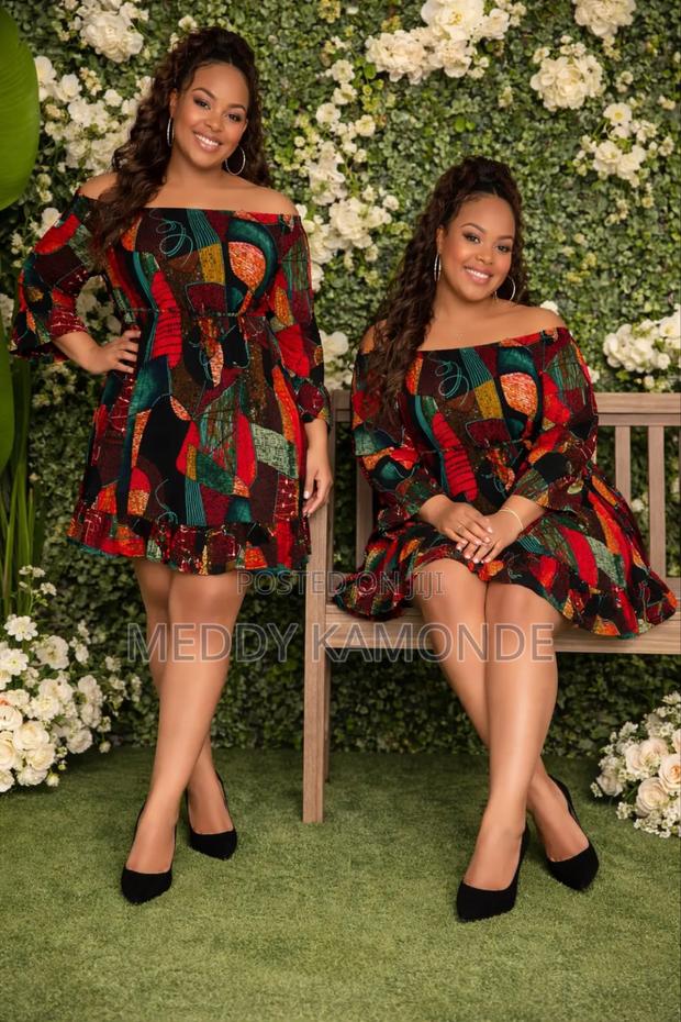 Elegant Short African Skater Dress