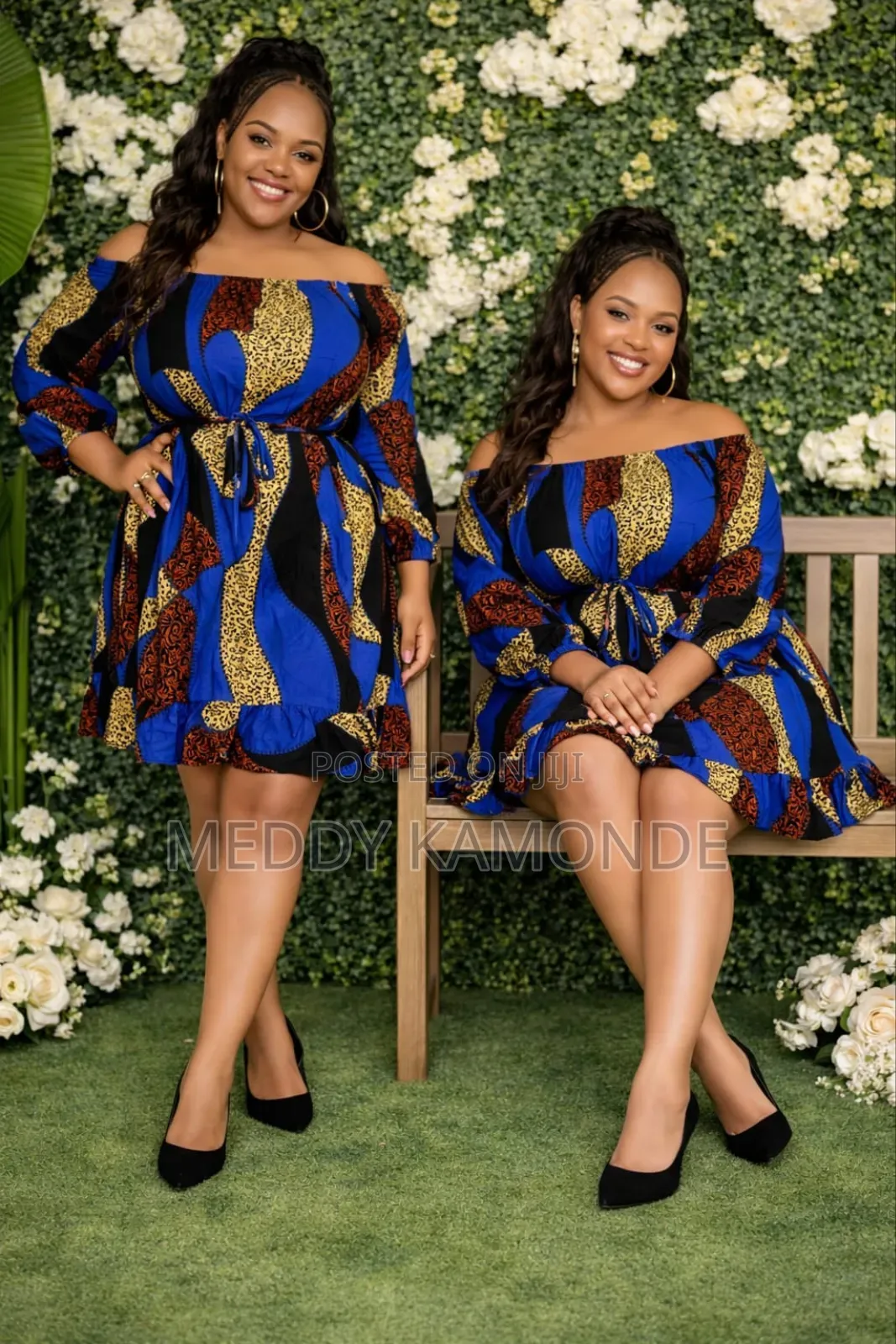 Elegant Short African Skater Dress