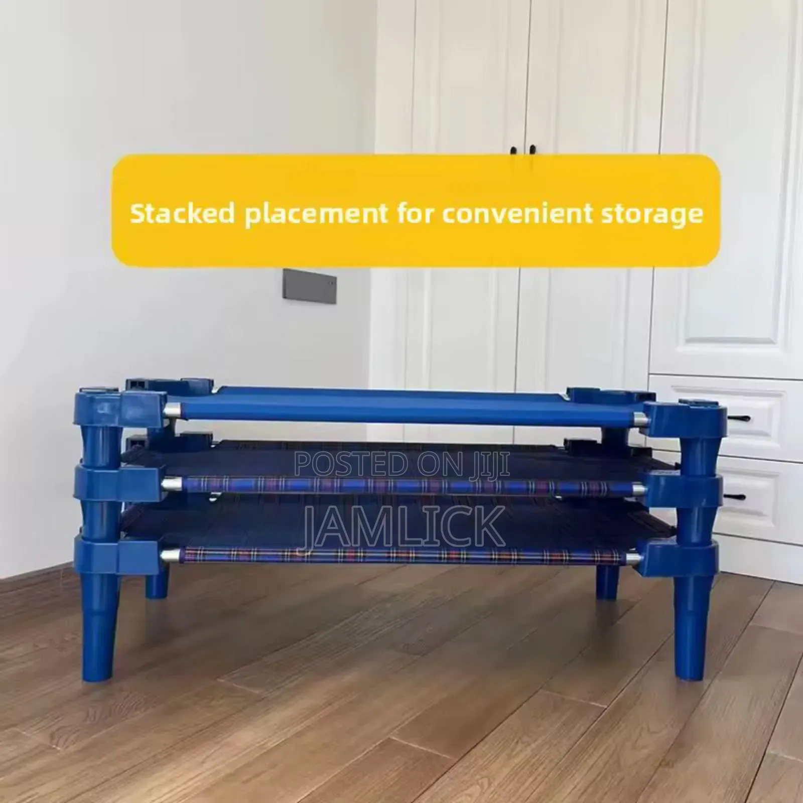 Kindergarten Stackalble Plastic Canvas Bed - Cr
