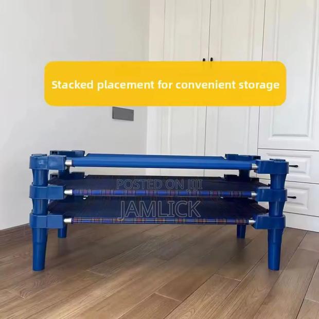 Kindergarten Stackalble Plastic Canvas Bed - Cr - thumbnail 7
