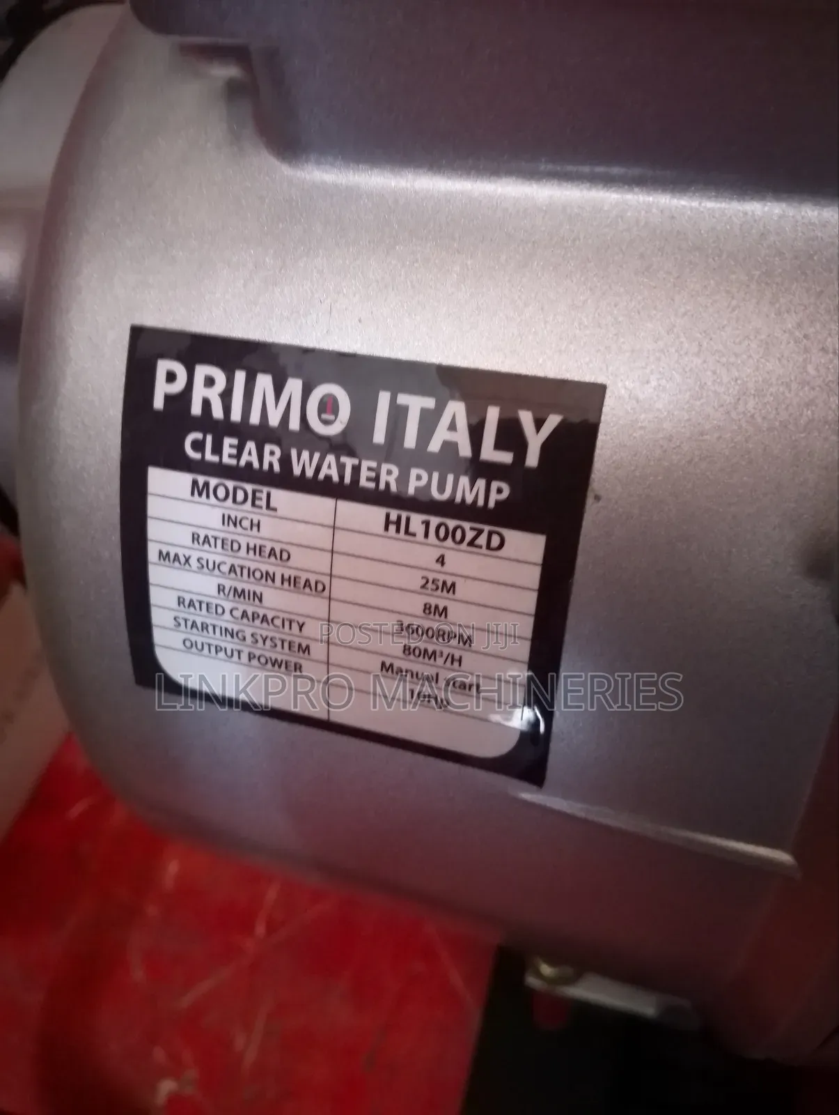 4 Inches Manual Start Diesel Water Pump - Primo Italy