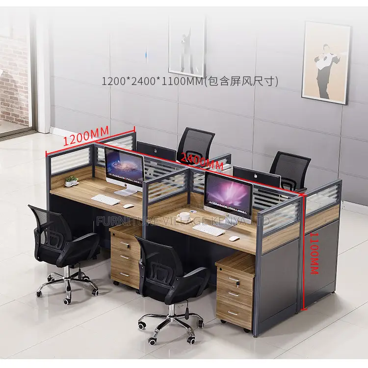 Office Workstation ; 2- Way Modular Office Workstation