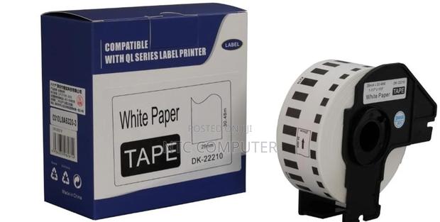 Brother Dk-2210 29mm X 30.48m Continuous Paper Roll Black on White