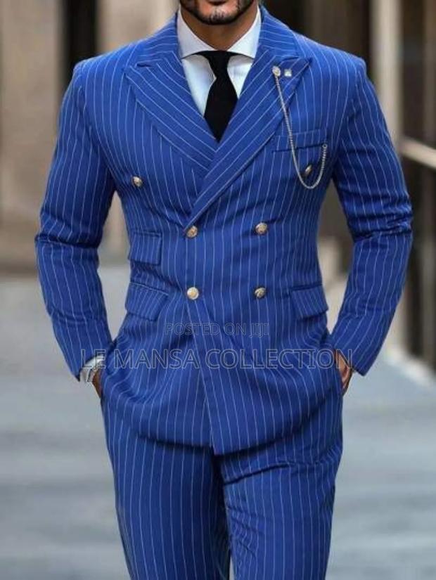 Pinstriped Double Breasted Suit