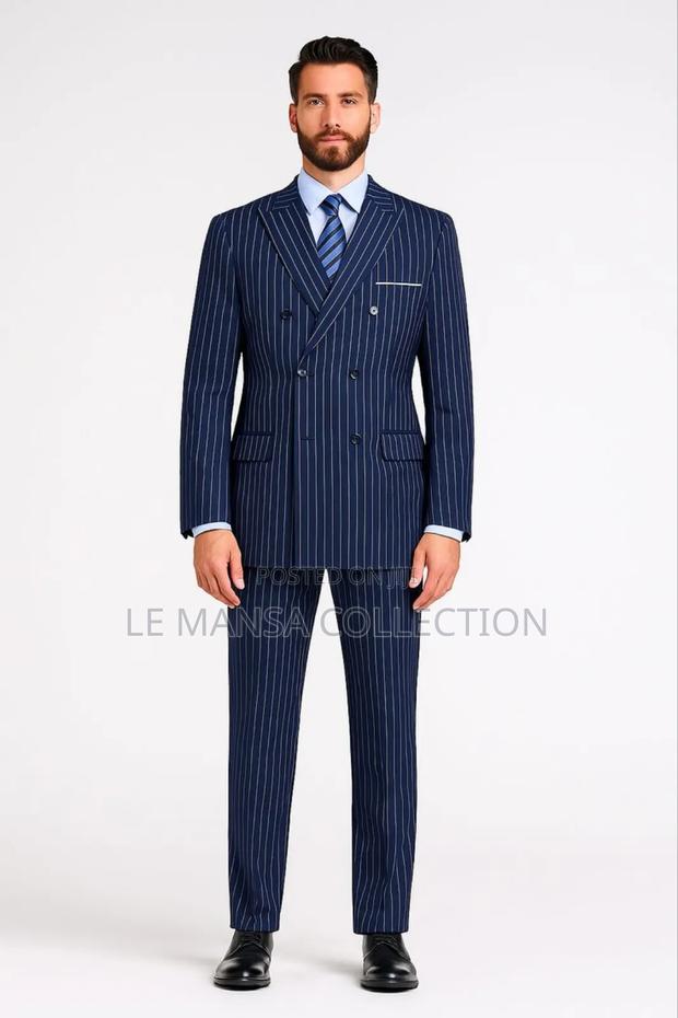 Pinstriped Double Breasted Suit - thumbnail 2