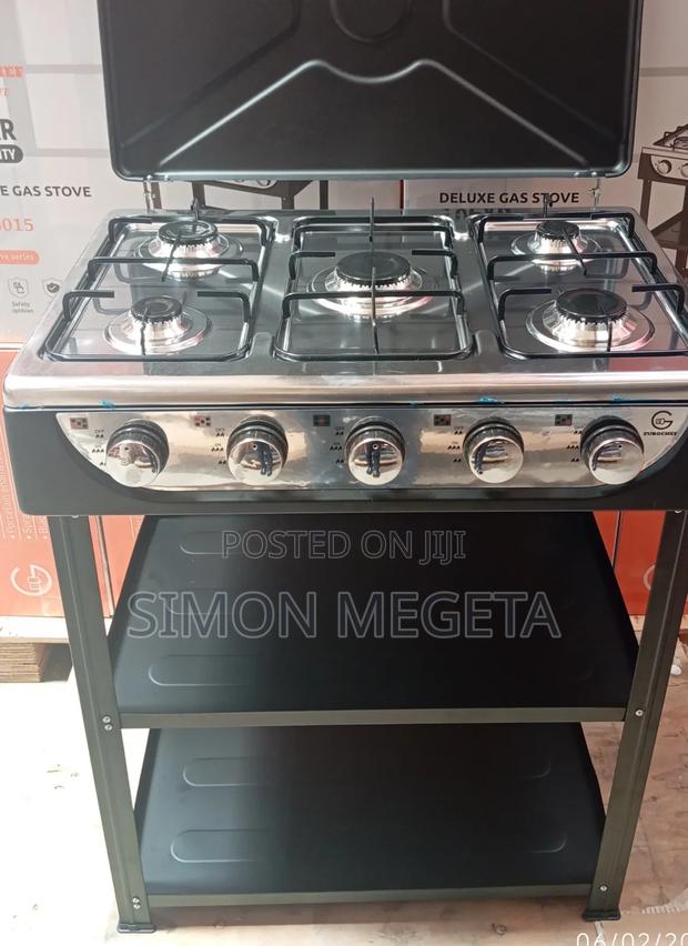 Eurochef 5 Burner Standing Cooker With Shelves