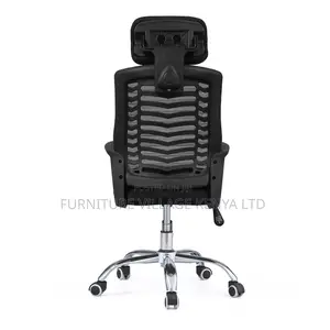 Office Chair; Black Headrest Office Chair