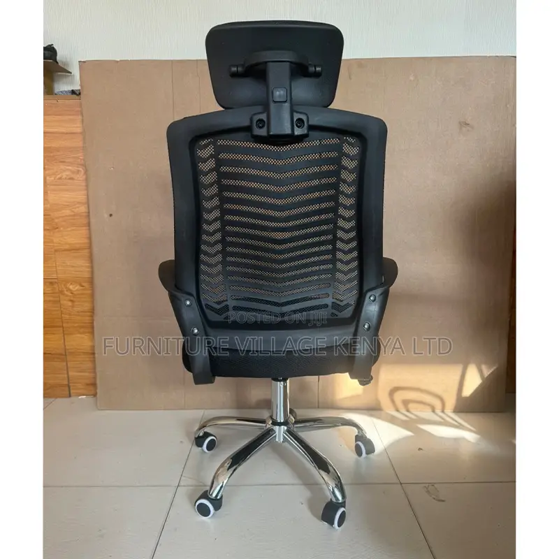 Office Chair; Black Headrest Office Chair