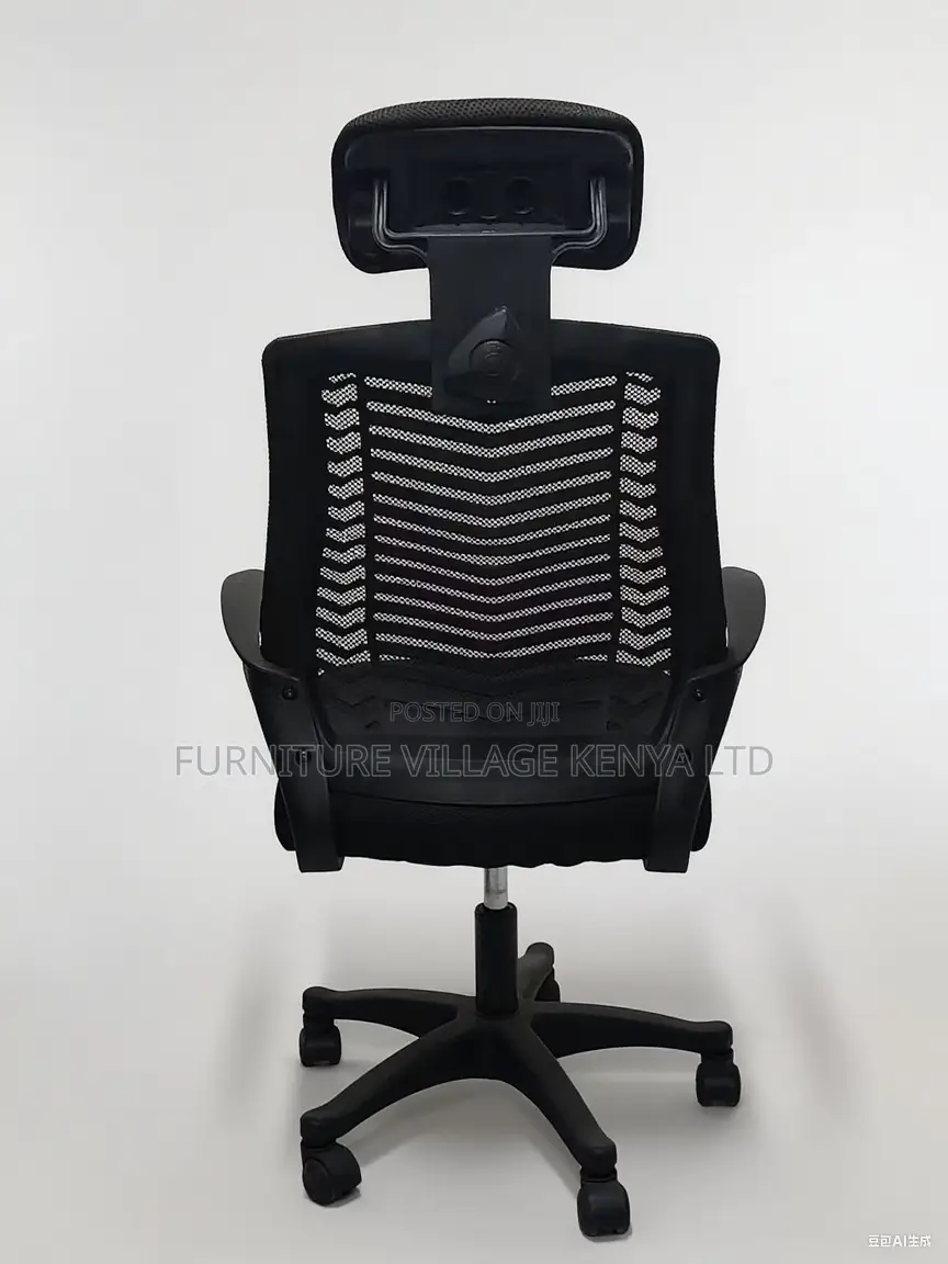 Office Chair; Black Headrest Office Chair
