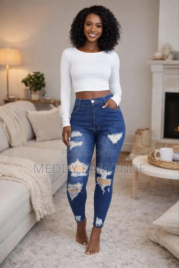 Elegant Ragged Jeans - main view