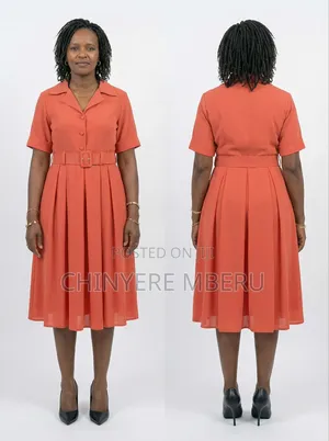 Heavy Chiffon Peach Dress