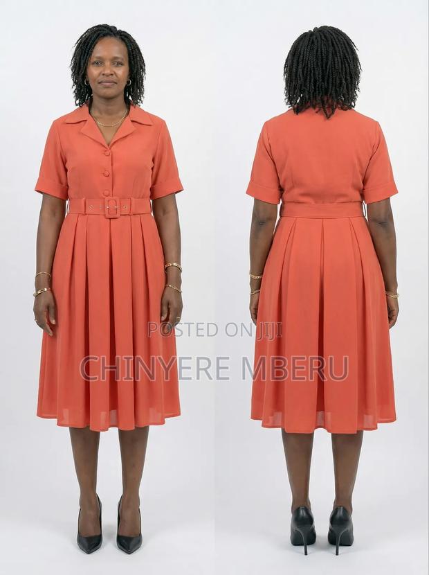 Heavy Chiffon Peach Dress - thumbnail 2