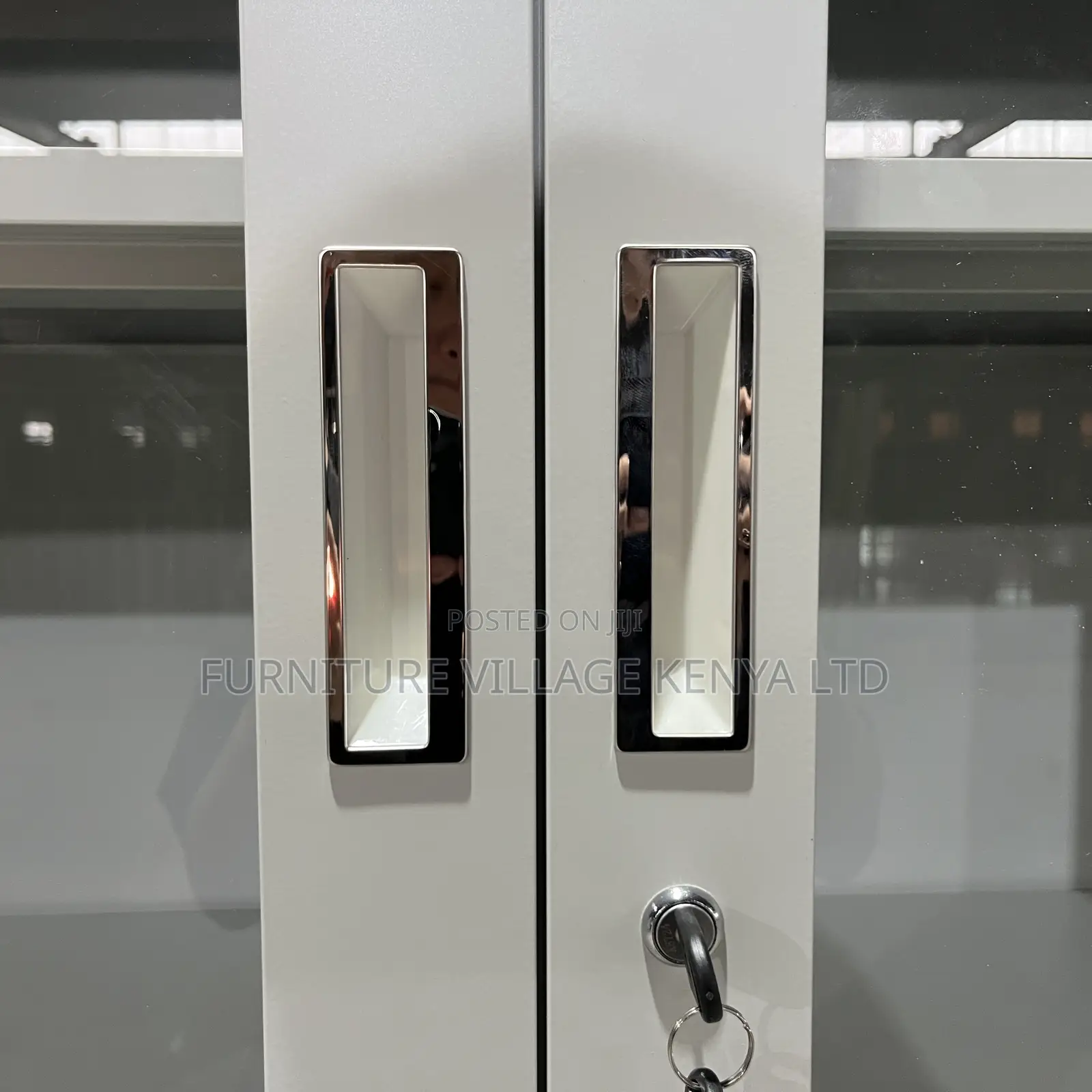 Office Cabinet ; 2-door Half-glass Office Storage Cabinet
