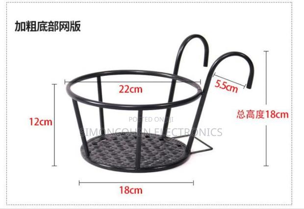 Metallic Over The Balcony Flower Pot Holder - thumbnail 4